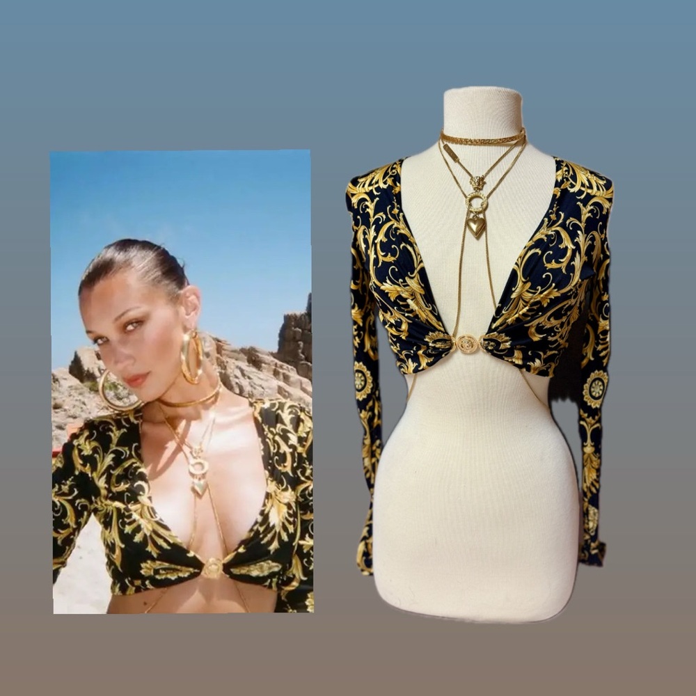 Versace cropped Medusa long sleeve 40